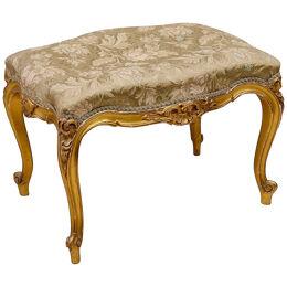 19th Century French Craved giltwood stool.