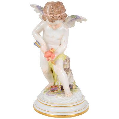 19th Century Meissen Cupid, 11"