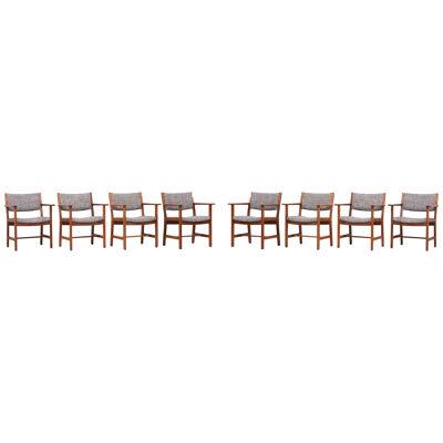 Set of 8 Hans Wegner GE Dining Chairs for GETAMA, Denmark, 1950s	
