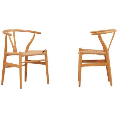 1 of 2 Pairs of Hans Wegner Wishbone Chairs, Denmark, 1960s