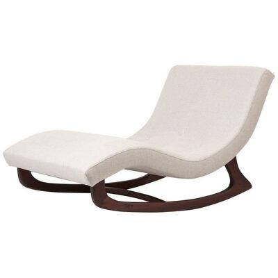 Newly Upholstered Adrian Pearsall Rocking Chaise in Dedar Fabric, USA, 1950s