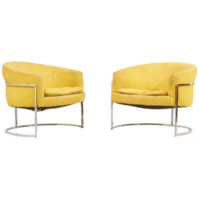 Pair of Milo Baughman Lounge Chairs, USA, 1960s