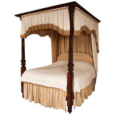19th century William IV period mahogany four poster bed attributable to Gillows.