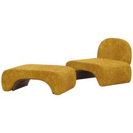 U-VHAIR and Stool Post-Modernist Upholstered Set