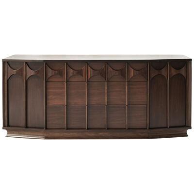 Kent Coffey Perspecta Collection Walnut and Rosewood Dresser, C. 1950s
