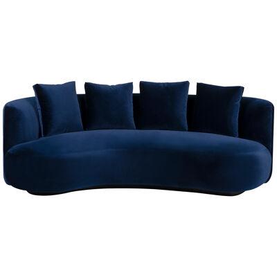Organic Modern Twins Sofa, Navy Velvet, Handmade in Portugal by Greenapple