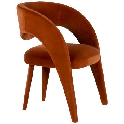 Modern Laurence Dining Chair Upholstered Velvet Handmade Portugal by Greenapple