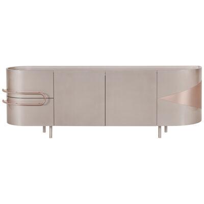 Modern Olival Sideboard Rose Gold Onyx Stone Handmade in Portugal by Greenapple