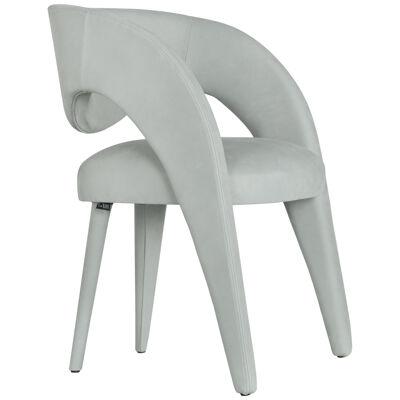 Modern Laurence Dining Chairs Velvet Leather, Handmade in Portugal by Greenapple