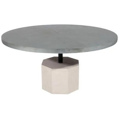 Cream Marfil Octoganal Base with Zinc Pewter Top