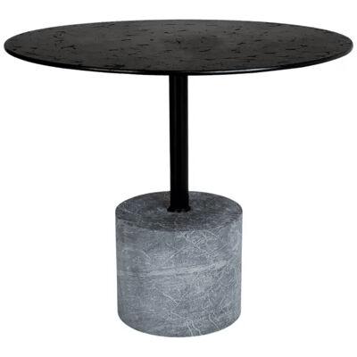 Nero Marquina Base with Steel Top Bistro Table
