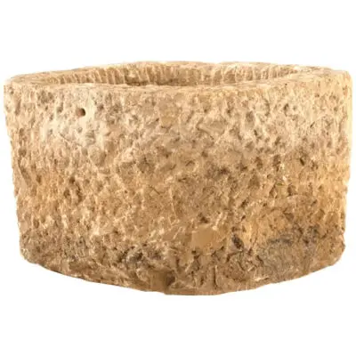 Hand Carved Stone Milling Bowl, Square