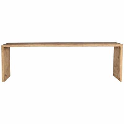 Bleached Elm Waterfall Console Table with Dovetail Corners