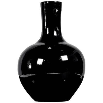 Black Ceramic Glazed Vase