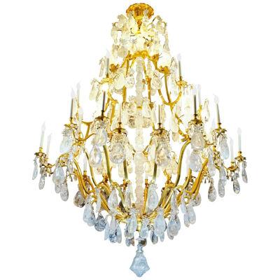 Rock Crystal Louis the XVth Style Chandelier by Alexandre Vossion