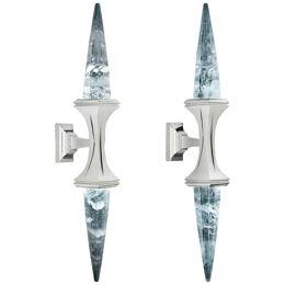 Rock Crystal Wall Sconces by Alexandre Vossion