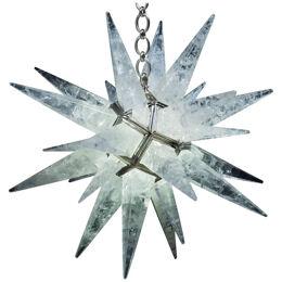 Rock Crystal Star Chandelier by Alexandre Vossion
