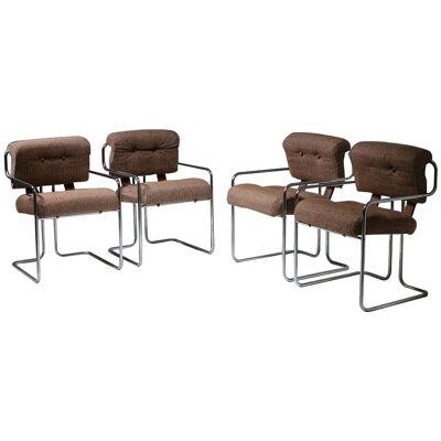 Set of Four Tucoma Armchairs by Guido Faleschini for Mariani