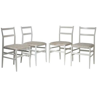 Set of Four Leggera Chairs by Gio Ponti for Cassina