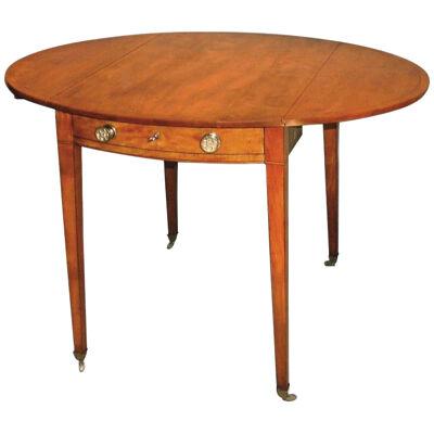 Antique Sheraton period solid satinwood Pembroke Table
