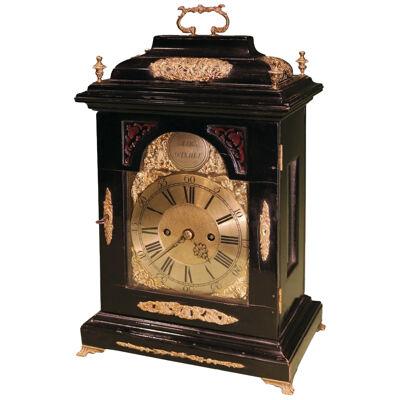 A mid 18th Century Ebonised Bracket Clock