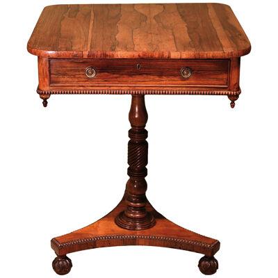 A 19th Century Regency Rosewood one drawer side Table