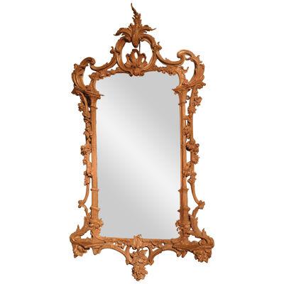 18th Century carved giltwood Chinese Chippendale Mirror