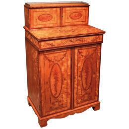 An 18th Century Satinwood Collector’s Cabinet