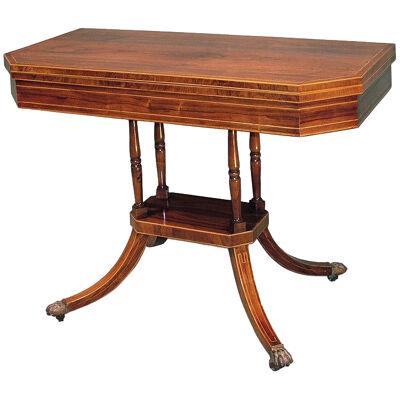 An early 19th Century Regency period rosewood Card Table