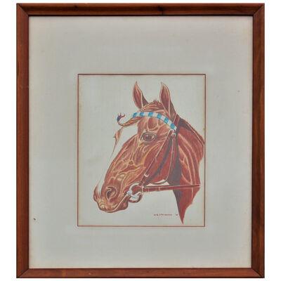 Naturalistic Portrait Drawing of a Horse