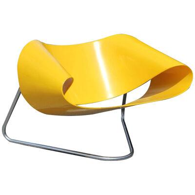 Postmodern Model CL9 Yellow Ribbon Chair by Franca Stagi and Cesare Leonardi