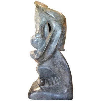 Abstract Figurative Marble Scuplture Signed Mario C: G: 1900s