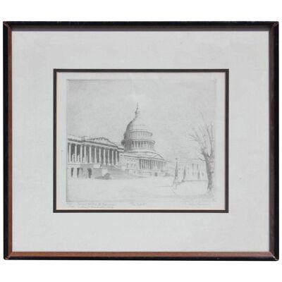 Don Swann "The Capitol" Edition 422 of 1500 Realism Lithograph 1973