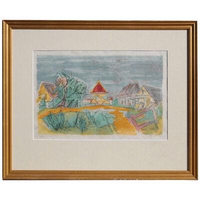 Jacques Villon "Les Pigonnier Normand" Cubist Impressionist Townscape 1953