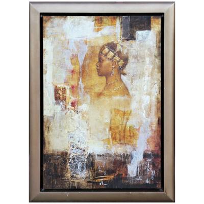 "Cote D'Ivoire II" Contemporary Abstract Portrait Giclée of an African Woman