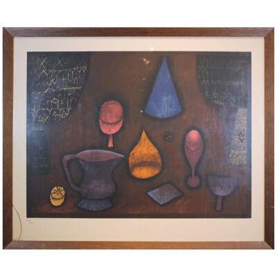 Deep Tonal Cubist Abstract Still Life Lithograph Edition 106 of 200