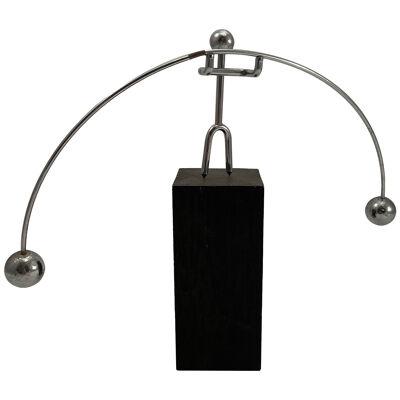Metal Weightlifter Perpetual Motion Balancing Figurine
