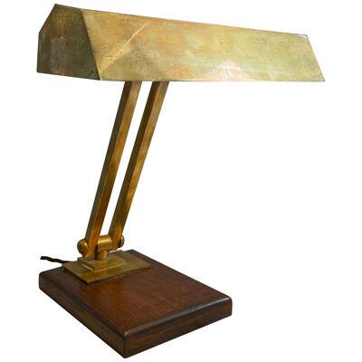 A Brass Bankers Lamp