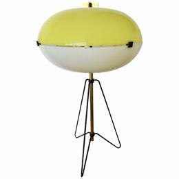 Mid-Century Table Lamp Methacrylate and Brass by Stilnovo, Italy, 1960s