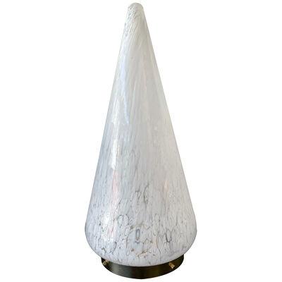 Large Cone Lamp Murano Glass and Brass by Esperia. Italy, 1970s