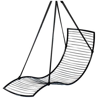 'CURVE' Hanging Lounger in Black by Studio Stirling