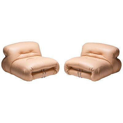 pair of  'Soriana' lounge chairs designed by Tobia & Afra Scarpa for Cassina