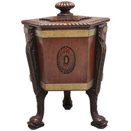 Early 20th Century mahogany wine cooler in the Regency style