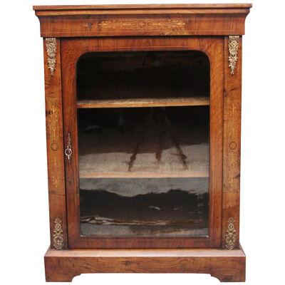 19th Century walnut and marquetry pier cabinet