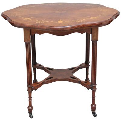 19th Century rosewood and marquetry centre table