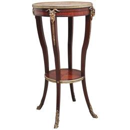 19th Century French mahogany and marble top occasional table