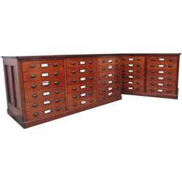 A pair of early 20th Century mahogany multi drawer chest's