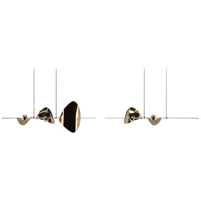 Bonnie Config. 4 Contemporary LED Linear Chandelier, Solid Brass Large
