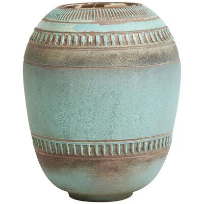 Stoneware Ovoid Vase by Jean Besnard, circa 1940