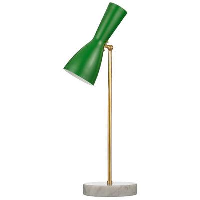 Wormhole grass green brass table lamp